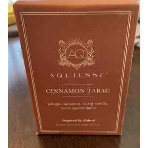 Aquiesse Luxury Scented Candle CINNAMON TABAC 6.5 oz. New In Box